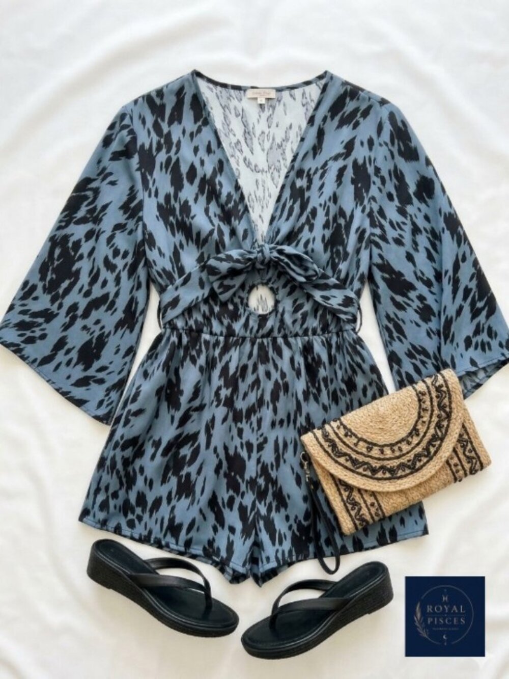 Tie-Front Short Romper